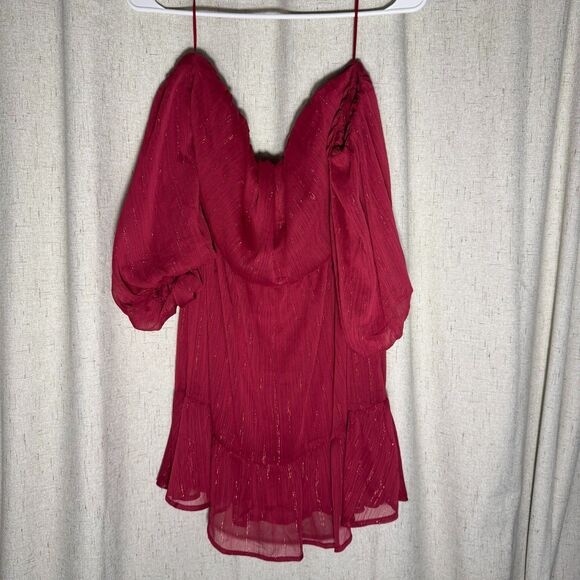 Dresses & Skirts - Francesca’s Red Mini Dress Women M Textured Stretch Date Night Party